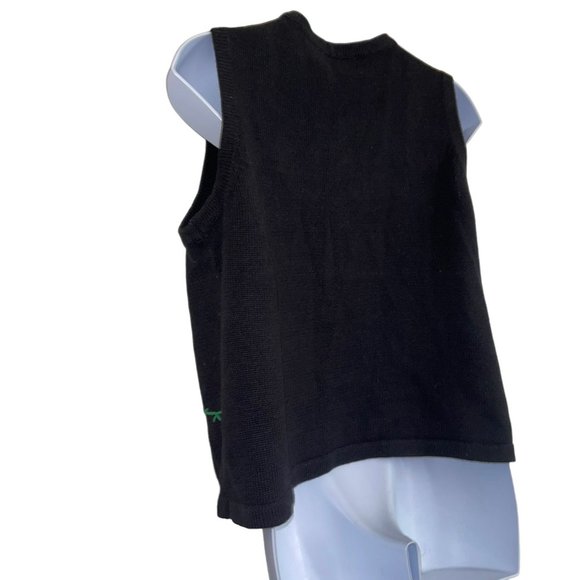 Vtg Bechamel Plus Size Cardigan Sweater Vest Womens 1X Christmas Santa Holiday - Picture 10 of 12